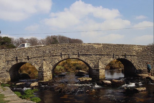 671099 New Post Bridge, Devon, England A4 Photo Print