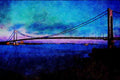 672004 Verrazano Narrows Bridge, New York, U.S.A. A4 Limited Edition Watercolour Print