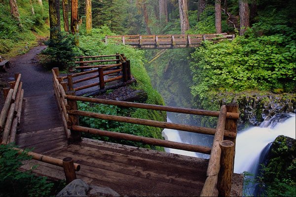 672006 Observation Deck And Footbridge, Washington, U.S.A. A4 Photo Print