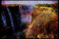 672012 Victoria Falls, Zimbabwe A4 Limited Edition Watercolour Print