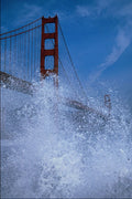 672015 San Francisco Bridge Under Spray, California, U.S.A. A4 Photo Print