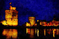 672016 Old Harbor, La Rochelle, France A4 Limited Edition Watercolour Print
