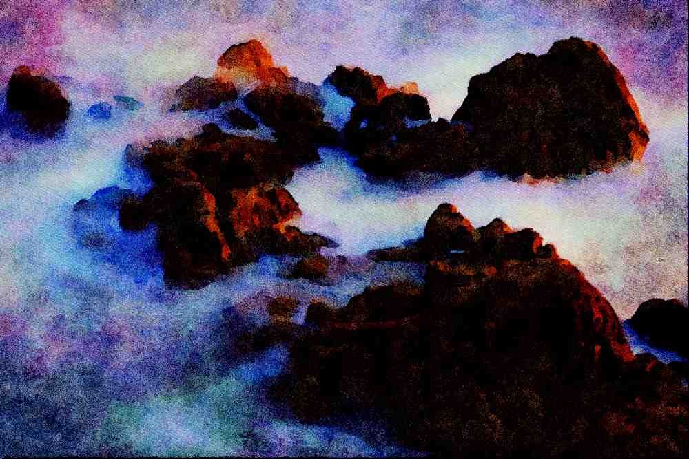 672019 Waves Crashing, Grand Manan Island, New Brunswick A4 Limited Edition Watercolour Print