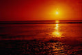 672031 Sunrise Over The Sea, Filey, North Yorkshire, England A4 Photo Print