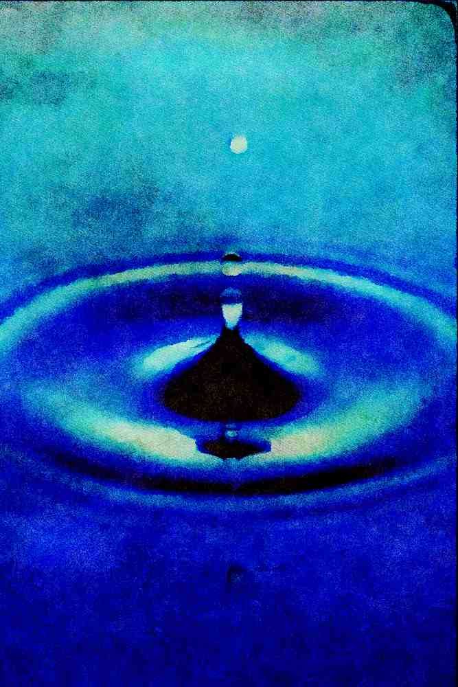 672033 Water Droplets And Ripples A4 Limited Edition Watercolour Print