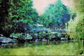 672043 Park Woluwe, Brussels, Belgium A4 Limited Edition Watercolour Print