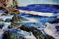 672046 Boulder Below Perce Rock, Gaspe, Quebec, Canada A4 Limited Edition Watercolour Print