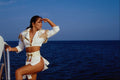 672056 Young Girl Looking At The Sea A4 Photo Print