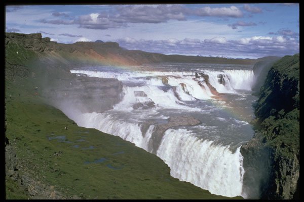 672067 Waterfall, Central Iceland A4 Photo Print