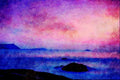 672069 Twilight From Pentire, Cornwall, England A4 Limited Edition Watercolour Print