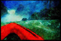 672076 Iguacu Falls From Below, Iguacu River, Brazil A4 Limited Edition Watercolour Print