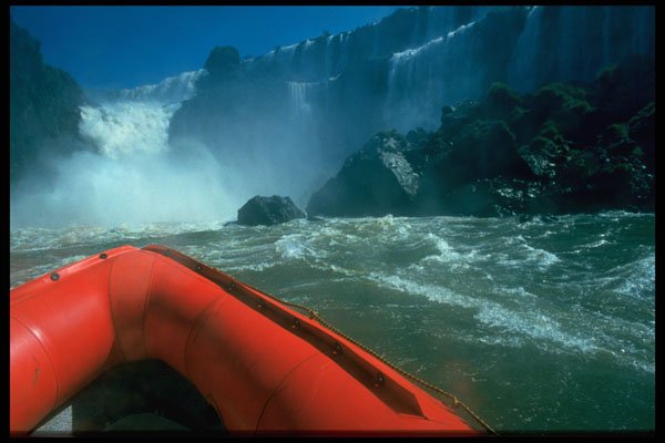 672076 Iguacu Falls From Below, Iguacu River, Brazil A4 Photo Print