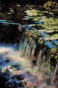 672087 Weir On River A4 Limited Edition Watercolour Print