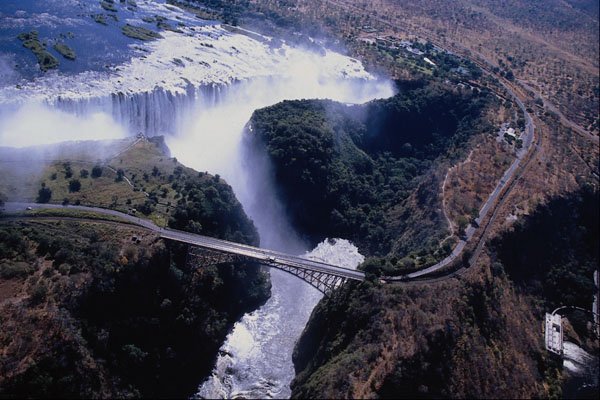 672088 Aerial View Of Victoria Falls, Zimbabwe A4 Photo Print