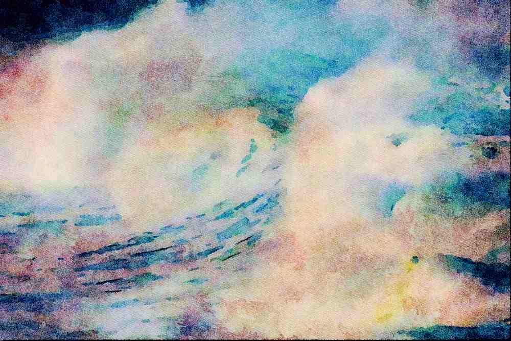 672095 A Jumble Of Whitewater Chaos A4 Limited Edition Watercolour Print