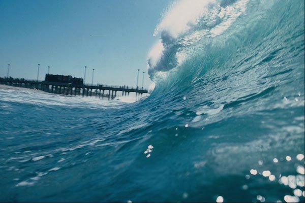 672097 Santa Ana Winds Sculpt Ocean Waves A4 Photo Print