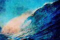 672098 Looking Into The Eye Of A Breaking Wave A4 Limited Edition Watercolour Print