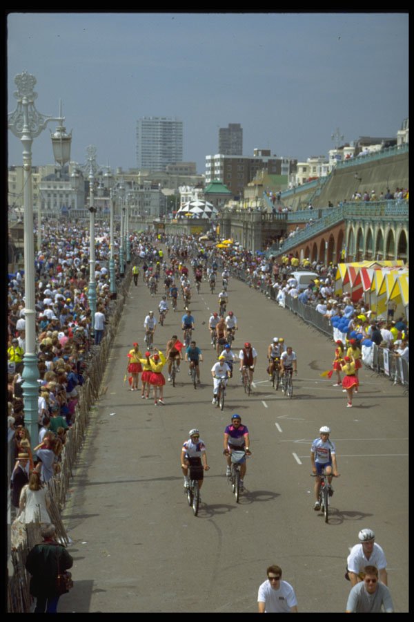 673004 Bicycle Race, Madeira Drive, Brighton, England A4 Photo Print