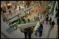 673010 Shopping Center With Christmas Decorations, Surrey, England A4 Photo Print