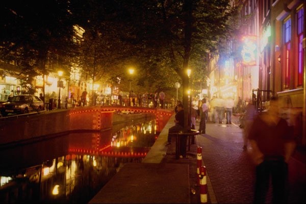 673012 Red Light District At Voorburg Wal, Amsterdam A4 Photo Print