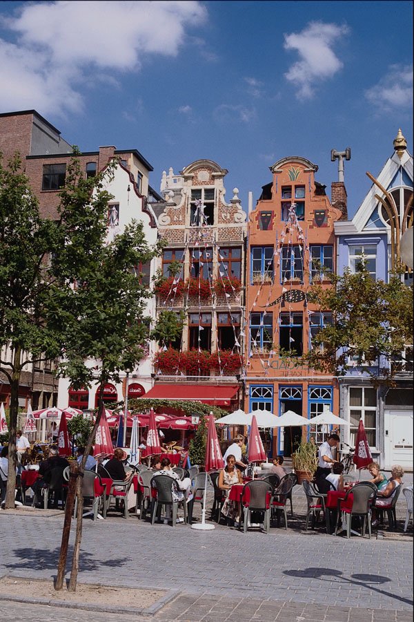 673045 Cafes, Ghent, Belgium A4 Photo Print