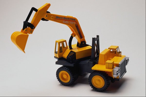 674049 Yellow Backhoe A4 Photo Print