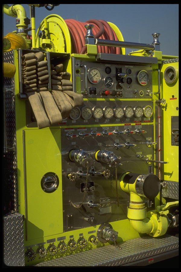 674075 Yellow Fire Truck A4 Photo Print