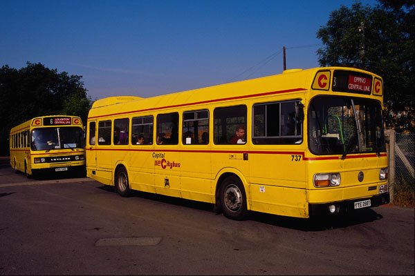 674079 Yellow Buses, London, England A4 Photo Print