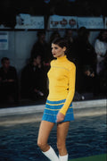 674099 Yellow Polo And Pleated Skirt A4 Photo Print