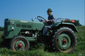 676085 Tractor And Driver, Biel, Canton Bern, Switzerland A4 Photo Print