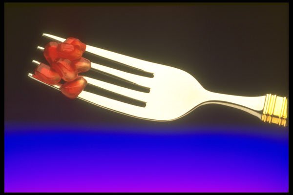677001 Pomegranate On Fork A4 Photo Print