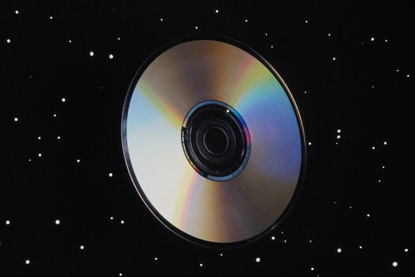 677039 Compact Disc, Starfield Background A4 Photo Print