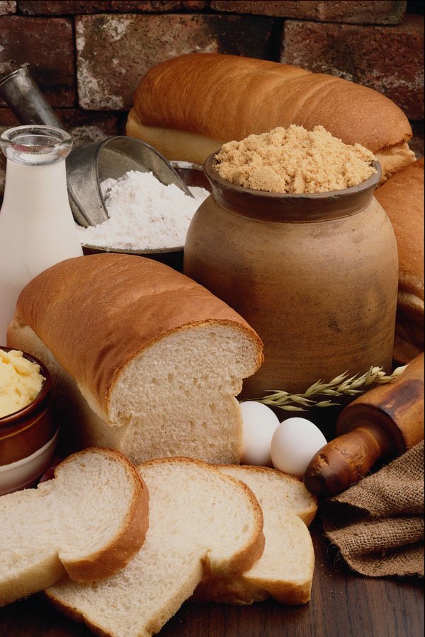 677067 Home style Breads With Ingredients A4 Photo Print