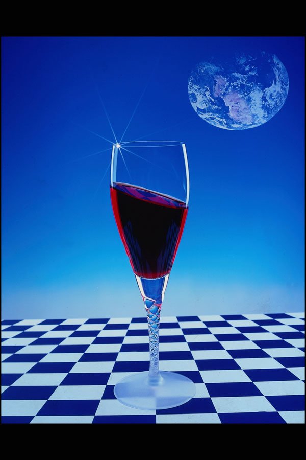 677091 Surreal Wineglass A4 Photo Print