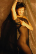 678084 Alex, Brunette With A Black Chiffon Wrap A4 Photo Print