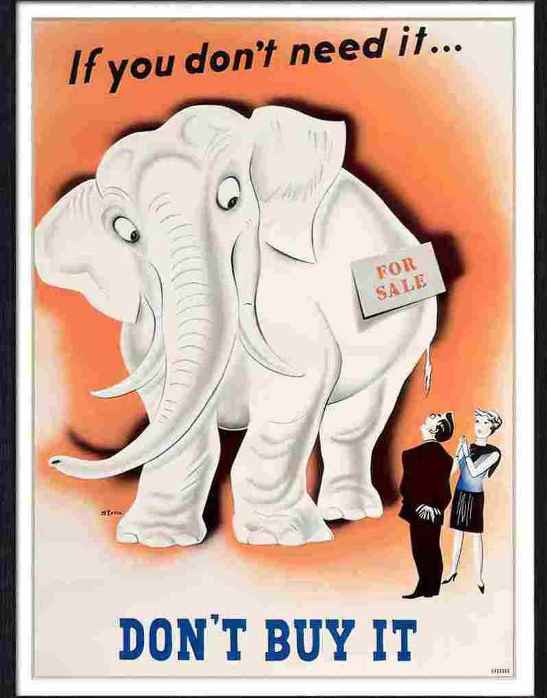 68 if you don't like it don't buy it war poster white elephant Advert A4 Photo Print