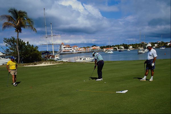 681063 Golfing, Mullet Bay Resort, St. Maarten, Caribbean A4 Photo Print