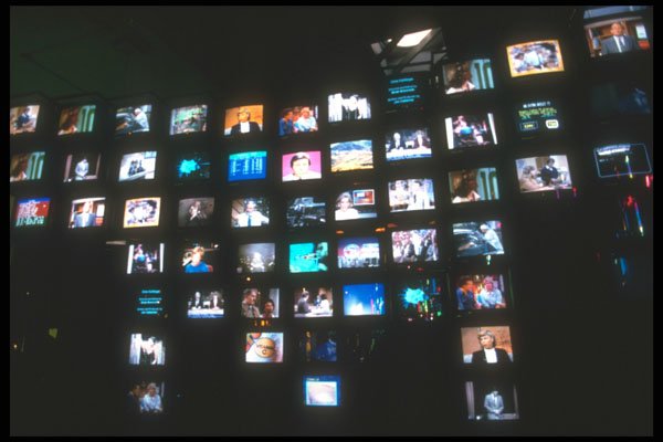 682045 Wall Of Televisions A4 Photo Print