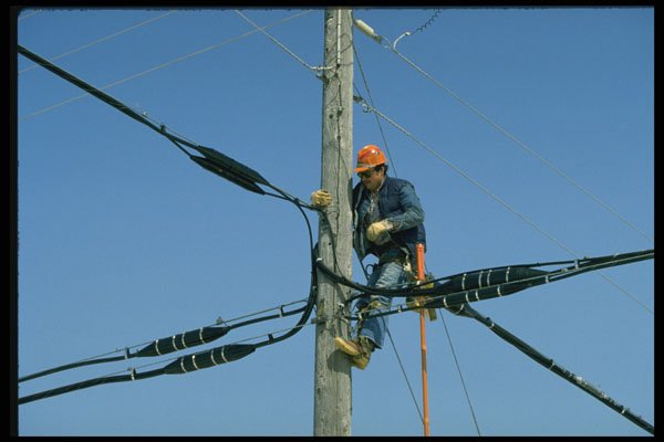 682052 Man On Pole A4 Photo Print