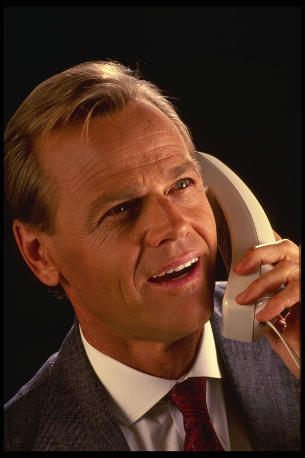 682065 Businessman On Phone A4 Photo Print