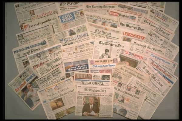 682073 Newspapers A4 Photo Print