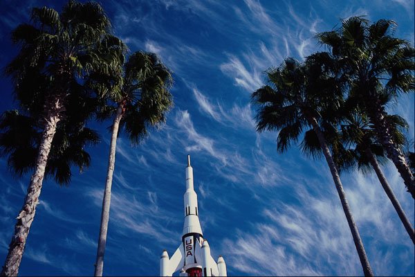 682076 Space Rocket, Disneyland A4 Photo Print