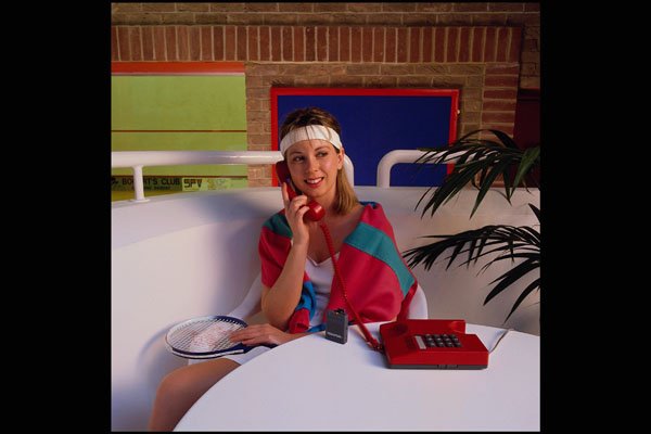 682085 Woman At Squash Court Making Phone Call A4 Photo Print