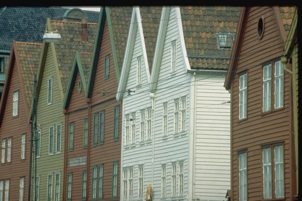 683002 Hanseatic Trading Houses Along The Quay, Bergen A4 Photo Print