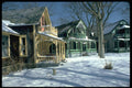683006 Gingerbread Houses In Winter, Martha's Vineyard, U.S.A. A4 Photo Print