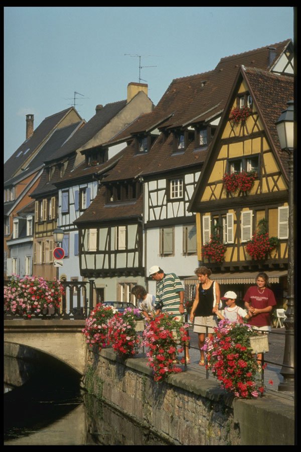 683022 Family Timbered Houses, Colmar, Alsace, France A4 Photo Print
