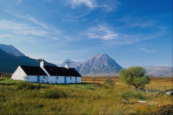 683058 Cottage, Glen Coe A4 Photo Print