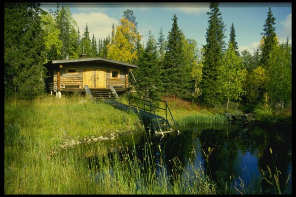 683059 Cottage Near Lake A4 Photo Print