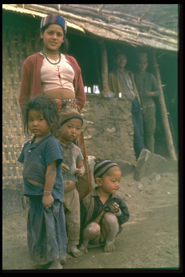 685003 Nepalese Family, Near Dhan Kuta A4 Photo Print