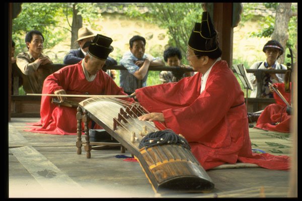 685004 Traditional Korean Musicians Performing At The Folk Village A4 Photo Print